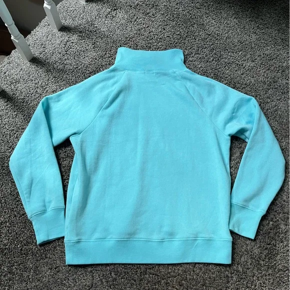 J.Crew Factory Wide Button-Collar Pullover Sweatshirt Cloud Spun Fleece Size Med - Picture 4 of 4